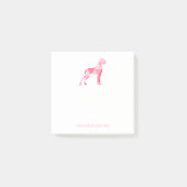 Polygon Deutsche Dogge Pink Post-it Klebezettel (Vorderseite)