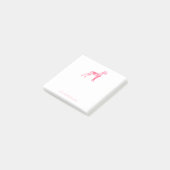 Polygon Deutsche Dogge Pink Post-it Klebezettel (angewinkelt)