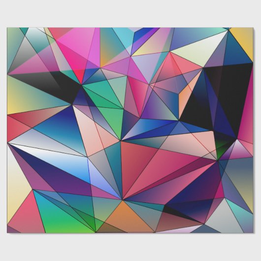Polygon-Diamant-geometrischer Hintergrund Geschenkpapier (Flach)