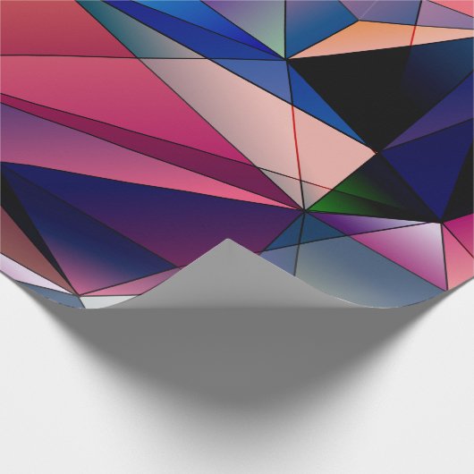 Polygon-Diamant-geometrischer Hintergrund Geschenkpapier (Ecke)