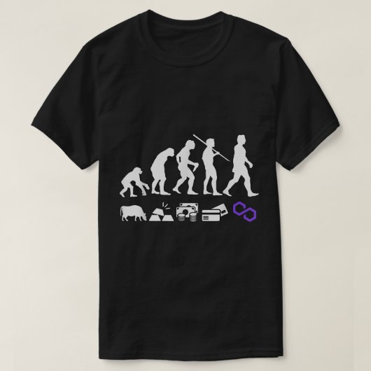 Polygon Evolution Money Matic Crypto T-Shirt (Design vorne)