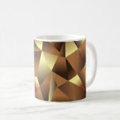 Polygon-Hintergrund: Abstrakte Textur-Kunst Kaffeetasse (VorderseiteRechts)