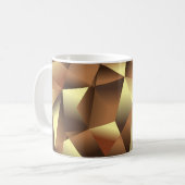 Polygon-Hintergrund: Abstrakte Textur-Kunst Kaffeetasse (Vorderseite Links)
