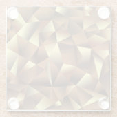 Polygon Hintergrund: Abstrakte Texturkunst Glasuntersetzer (Rückseite)