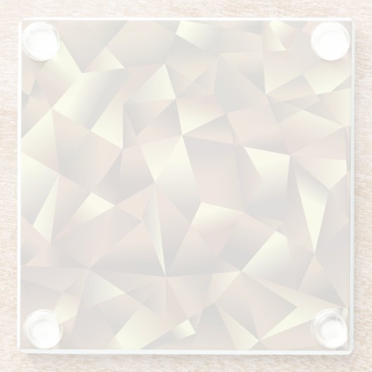 Polygon Hintergrund: Abstrakte Texturkunst Glasuntersetzer (Rückseite)