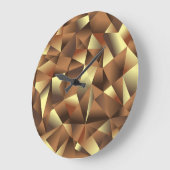 Polygon Hintergrund: Abstrakte Texturkunst Große Wanduhr (Winkel)