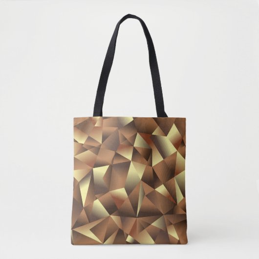 Polygon Hintergrund: Abstrakte Texturkunst Tasche (Vorderseite)