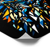 Polygon Kunst Fels Kletterer Klettern Boulder Boul Poster (Ecke)