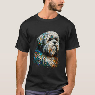 Polygon Kunst Lhasa Apso T-Shirt