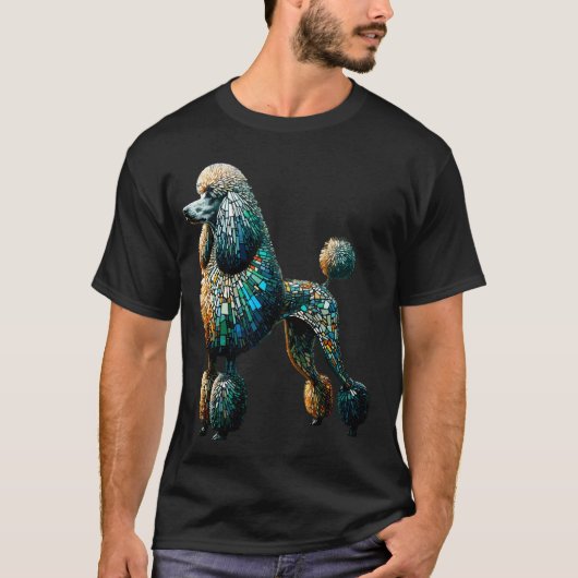 Polygon-Kunst Pudel Pudel T-Shirt (Vorderseite)