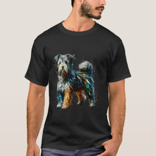 Polygon-Kunst Tibet-Terrier T-Shirt