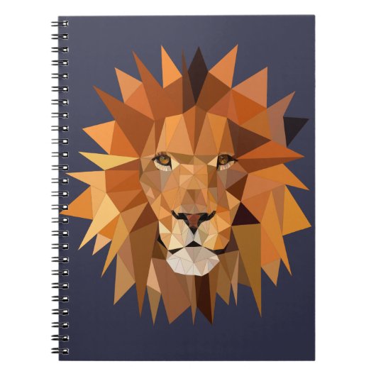 Polygon Lion Custom Notizblock (Vorderseite)