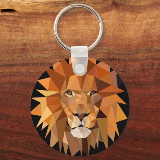 Polygon Lion Custom Schlüsselanhänger (Vorderseite)