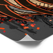 Polygon Lion | Farblich Zeichnend | Lion Poster (Ecke)