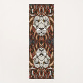 Polygon Lion | Farblich Zeichnend | Lion Yoga Mat Yogamatte (Vorderseite)