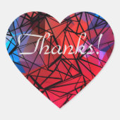 Polygon, Malerei Herz-Aufkleber (Vorderseite)