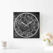 Polygon, Malerei Quadratische Wanduhr (Zuhause)
