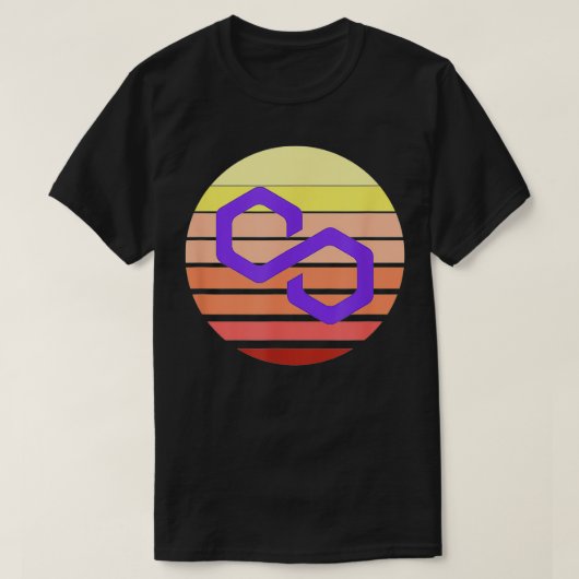 Polygon MATIC Crypto Logo Modern Digital Cryptocur T-Shirt (Design vorne)