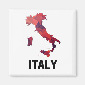 Polygon Mosaic Karte Italiens Magnet