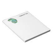 Polygon Mosaic Nautilus Muschel Blue & Green Notizblock (angewinkelt)