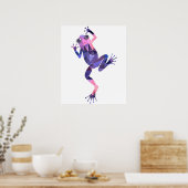 Polygon Mosaik Kletterfrosch Pink & Lila Poster (Küche)