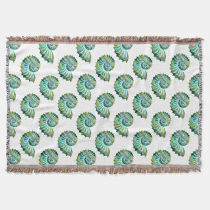 Polygon-Mosaiknautilus-Muschel blau u. grün Decke
