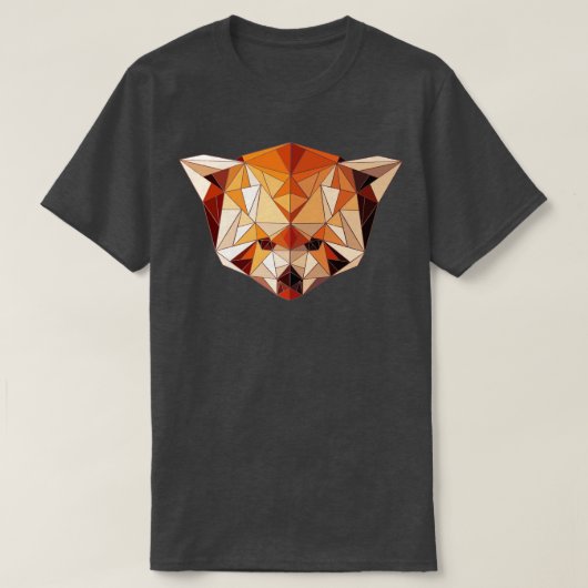Polygon Red Panda Geometric Animal T-Shirt (Design vorne)