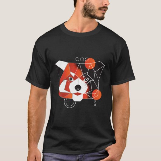 Polygon Red Panda Minimal T-Shirt (Vorderseite)