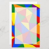 Polygon-Regenbogenmuster Briefpapier (Vorne/Hinten)