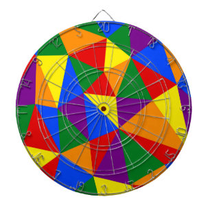Polygon-Regenbogenmuster Dartscheibe