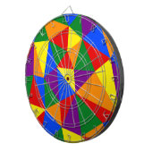 Polygon-Regenbogenmuster Dartscheibe (Vorderseite rechts)