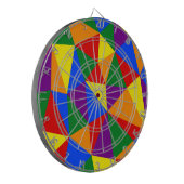 Polygon-Regenbogenmuster Dartscheibe (Vorderseite Links)