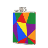 Polygon-Regenbogenmuster Flachmann (Links)