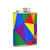 Polygon-Regenbogenmuster Flachmann (Rechts)