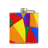 Polygon-Regenbogenmuster Flachmann (Rückseite)