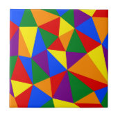 Polygon-Regenbogenmuster Fliese (Vorderseite)