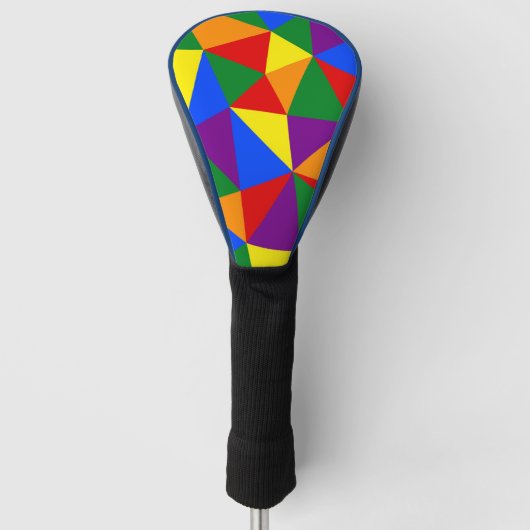 Polygon-Regenbogenmuster Golf Headcover (Vorderseite)