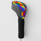 Polygon-Regenbogenmuster Golf Headcover (angewinkelt)