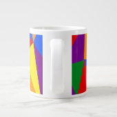 Polygon-Regenbogenmuster Jumbo-Tasse (Rückseite)