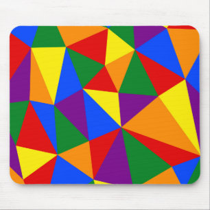 Polygon-Regenbogenmuster Mousepad