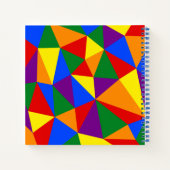 Polygon-Regenbogenmuster Notizblock (Rückseite)