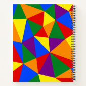 Polygon-Regenbogenmuster Notizblock (Rückseite)