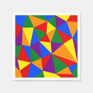 Polygon-Regenbogenmuster Serviette