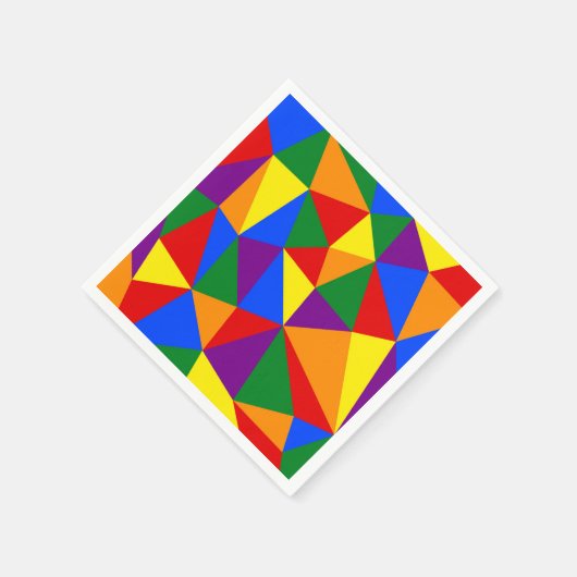 Polygon-Regenbogenmuster Serviette (Ecke)