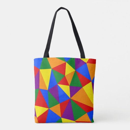 Polygon-Regenbogenmuster Tasche (Rückseite)