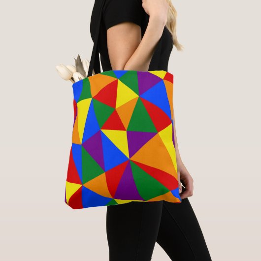 Polygon-Regenbogenmuster Tasche (Von Nahem)
