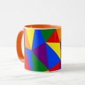 Polygon-Regenbogenmuster Tasse (Vorderseite Links)