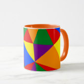 Polygon-Regenbogenmuster Tasse (VorderseiteRechts)