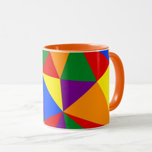 Polygon-Regenbogenmuster Tasse (VorderseiteRechts)