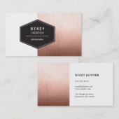 Polygon-Rosen-Gold Visitenkarte (Vorne/Hinten)